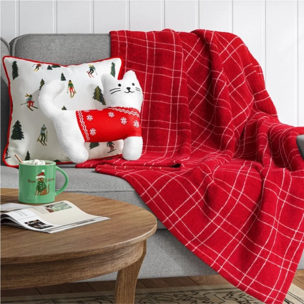 Target Wondershop Cat with Fair Isle Christmas Throw Pillow